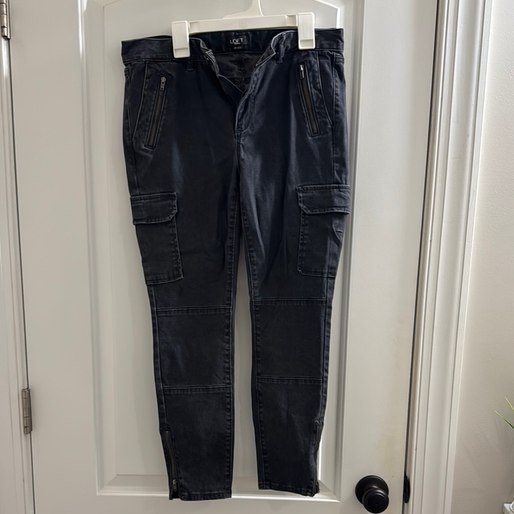 LOFT Black Cargo Pants
